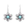 1 Pair Retro Water Droplets Plating Alloy Turquoise Drop Earrings