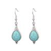 1 Pair Retro Water Droplets Plating Alloy Turquoise Drop Earrings