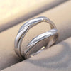 1 Pair Romantic Geometric Copper Inlay Zircon Open Ring