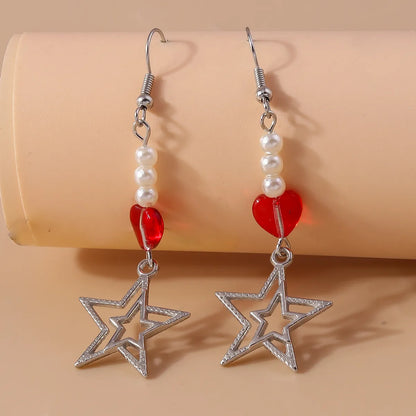 1 Pair Romantic Star Zinc Alloy Drop Earrings