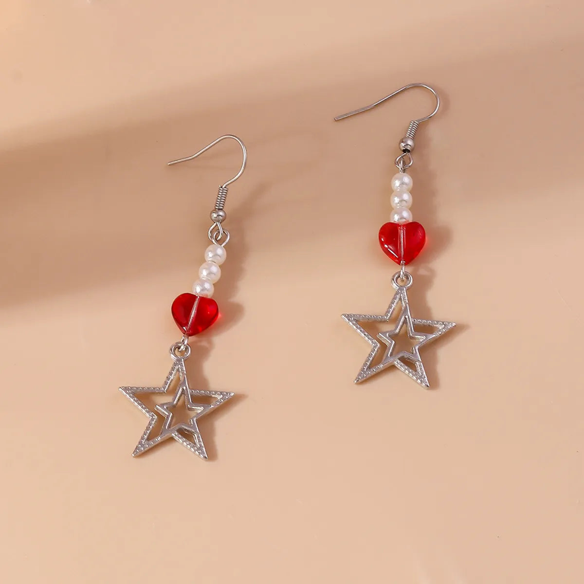 1 Pair Romantic Star Zinc Alloy Drop Earrings