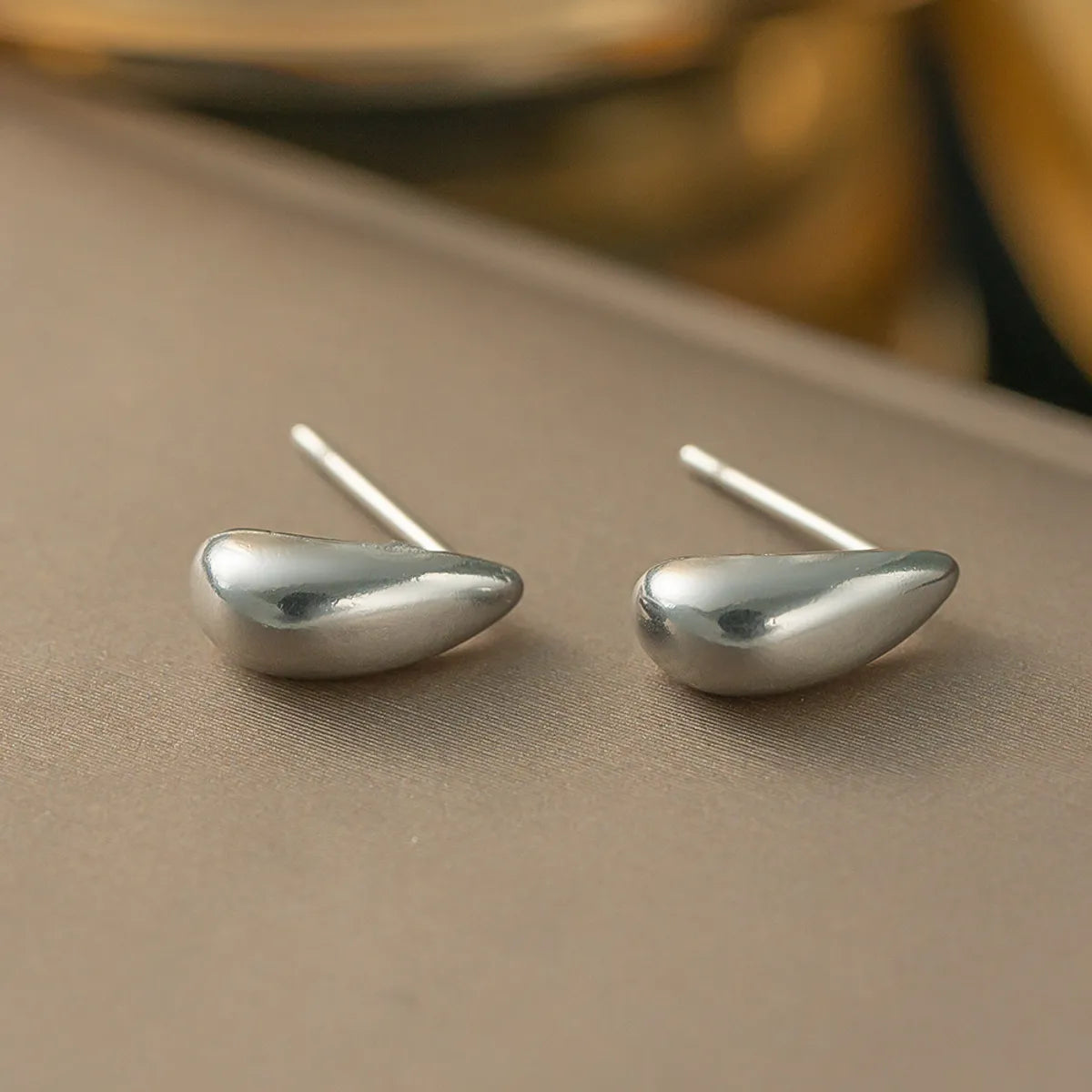 1 Pair Romantic Sweet Simple Style Water Droplets 316 Stainless Steel  Titanium Steel 18K Gold Plated Ear Studs