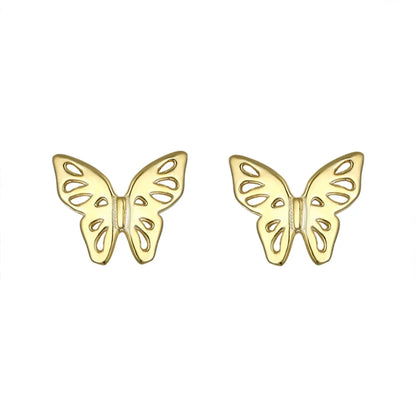 1 Pair Simple Style Animal Butterfly Sterling Silver Ear Studs