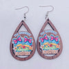 1 Pair Simple Style Animal Cartoon Character Water Droplets Wood Drop Earrings