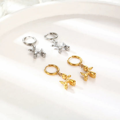 1 Pair Simple Style Animal Plating Titanium Steel Earrings