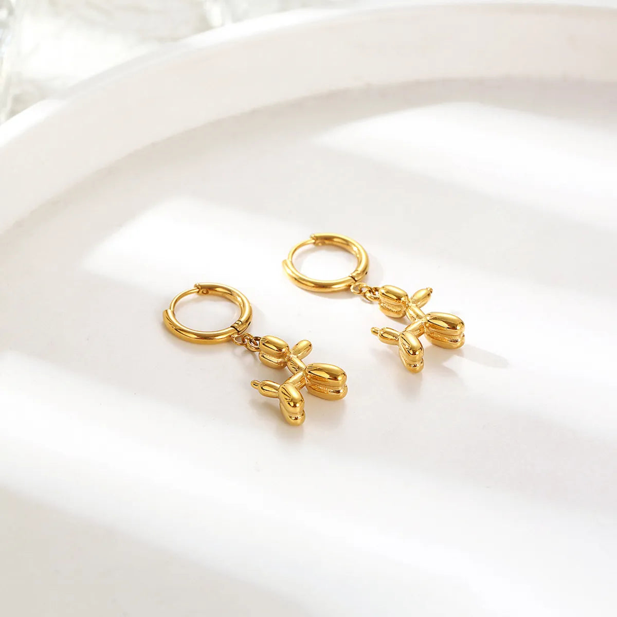 1 Pair Simple Style Animal Plating Titanium Steel Earrings