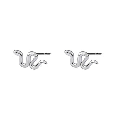 1 Pair Simple Style Animal Snake Plating Sterling Silver Ear Studs