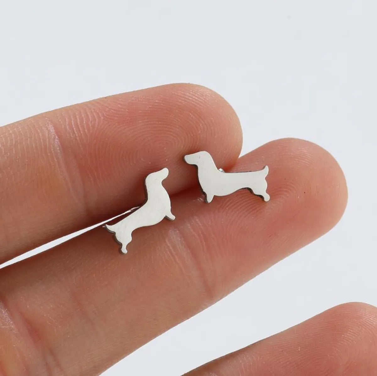 1 Pair Simple Style Animal Titanium Steel Ear Studs