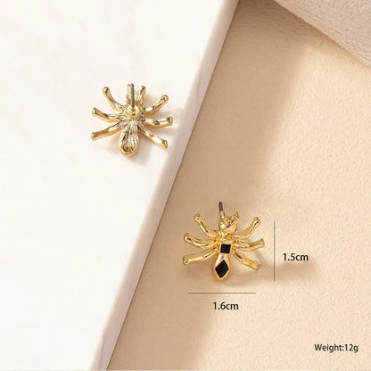 1 Pair Simple Style Ants Enamel Alloy Ear Studs