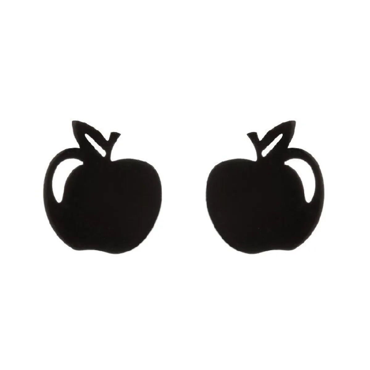 1 Pair Simple Style Apple Stainless Steel Irregular Ear Studs