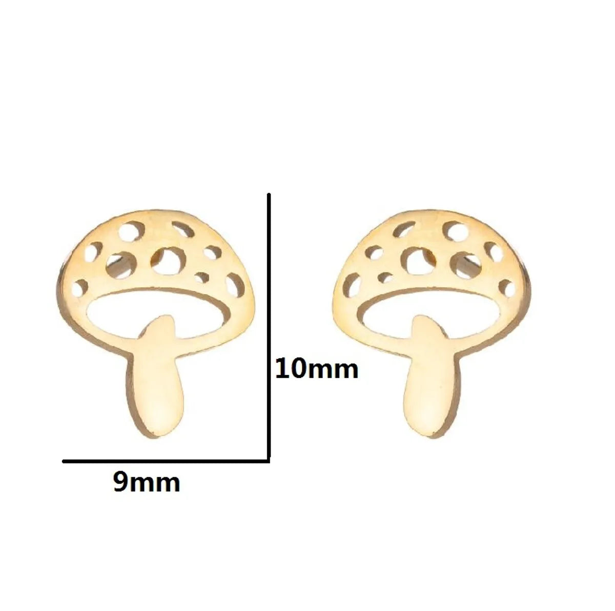 1 Pair Simple Style Apple Stainless Steel Irregular Ear Studs