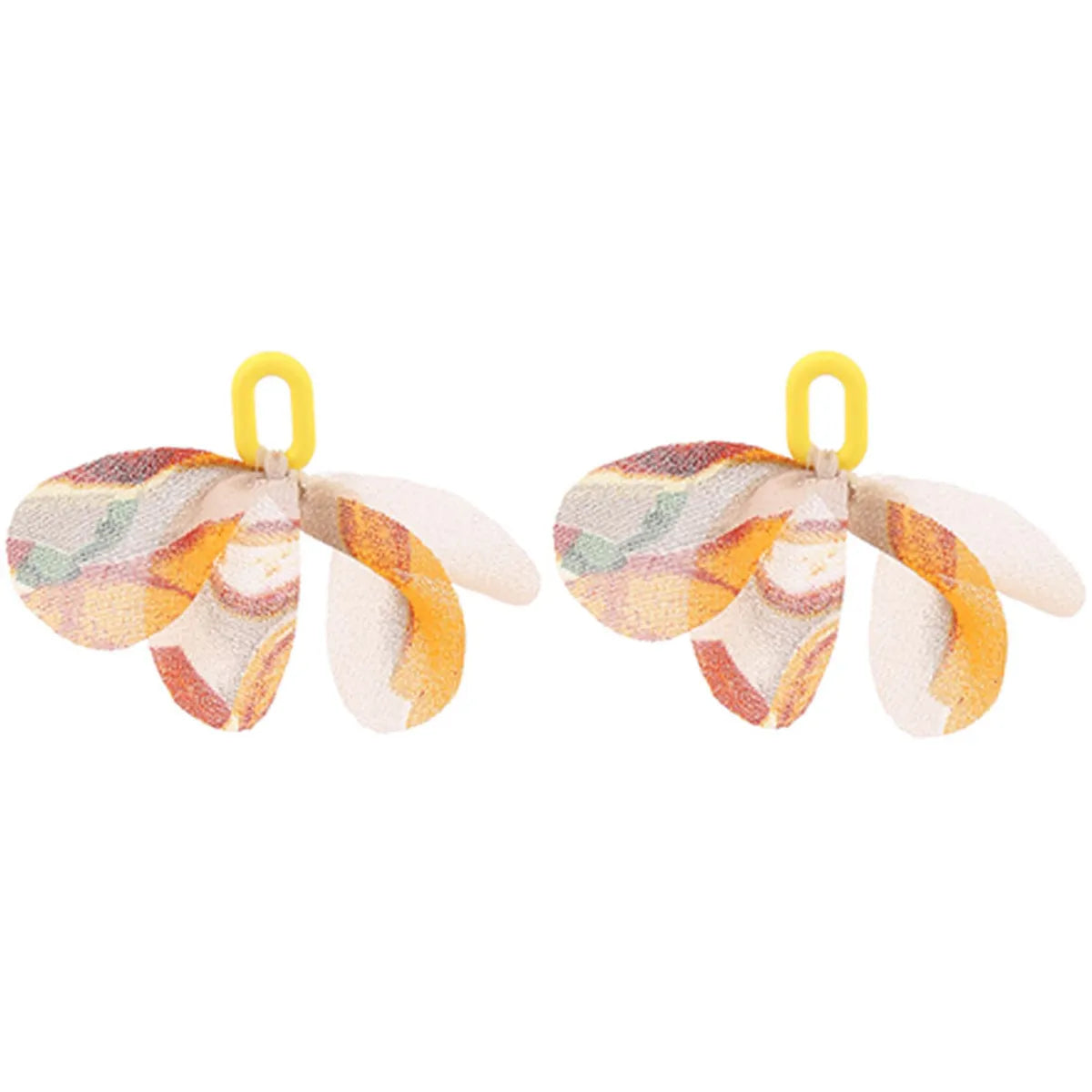 1 Pair Simple Style Artistic Petal Arylic Cloth Drop Earrings