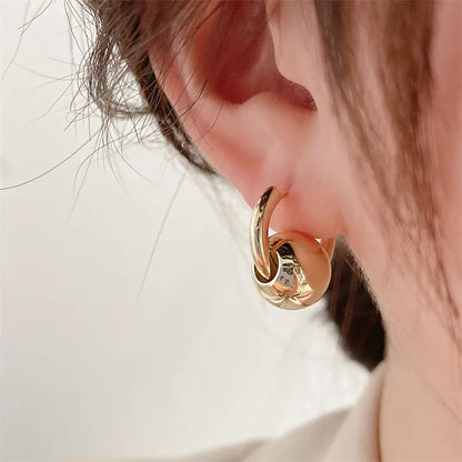 1 Pair Simple Style Ball Copper Drop Earrings