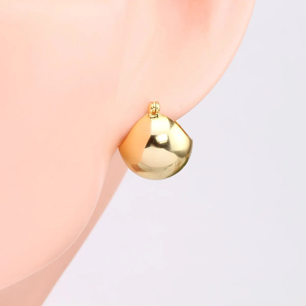 1 Pair Simple Style Ball Sterling Silver Plating White Gold Plated Gold Plated Earrings