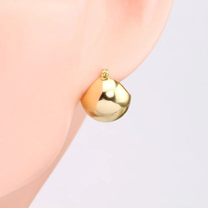 1 Pair Simple Style Ball Sterling Silver Plating White Gold Plated Gold Plated Earrings