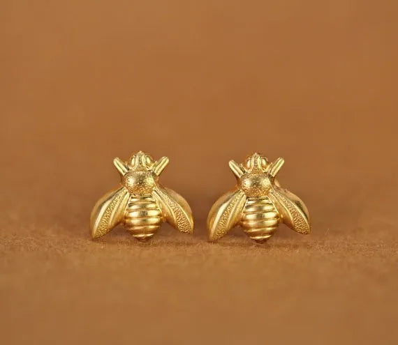 1 Pair Simple Style Bee Alloy Plating Women'S Ear Studs