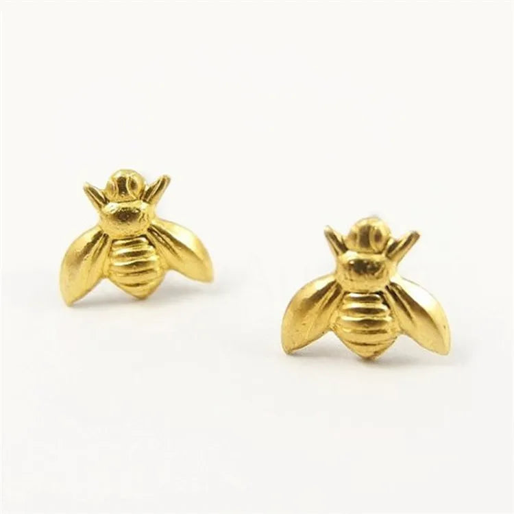 1 Pair Simple Style Bee Alloy Plating Women'S Ear Studs