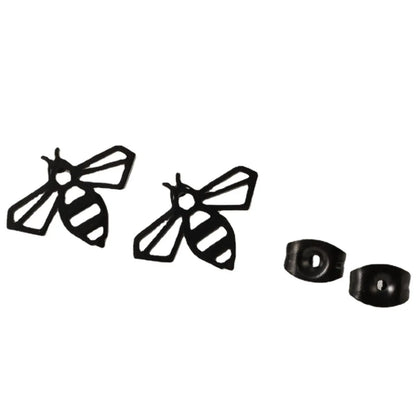 1 Pair Simple Style Bee Plating Stainless Steel Ear Studs