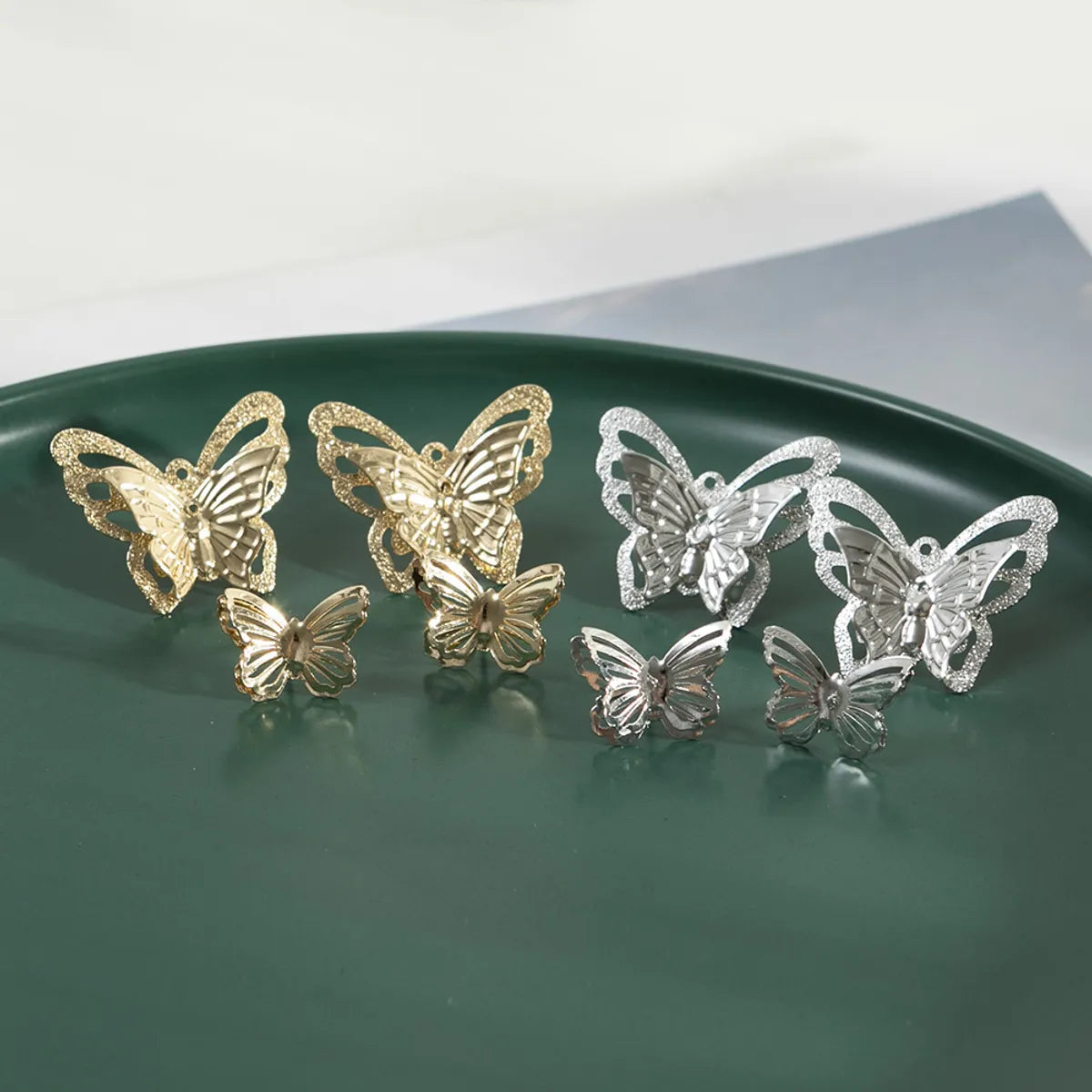 1 Pair Simple Style Butterfly Plating Copper Ear Studs