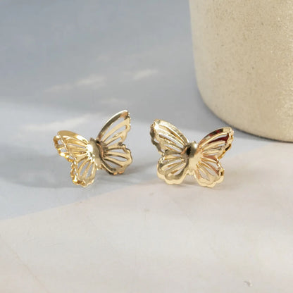 1 Pair Simple Style Butterfly Plating Copper Ear Studs