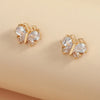 1 Pair Simple Style Butterfly Plating Inlay Alloy Rhinestones Ear Studs