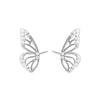 1 Pair Simple Style Butterfly Plating Inlay Alloy Rhinestones Ear Studs