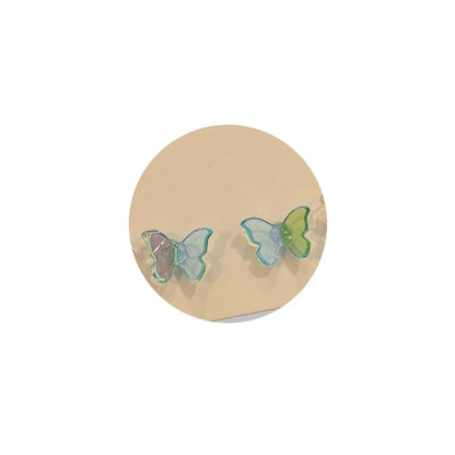 1 Pair Simple Style Butterfly Plating Metal Ear Studs