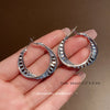 1 Pair Simple Style C Shape Stoving Varnish Arylic Earrings