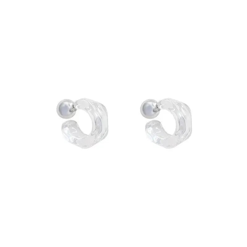 1 Pair Simple Style C Shape Geometric Arylic Ear Studs