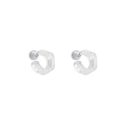 1 Pair Simple Style C Shape Geometric Arylic Ear Studs