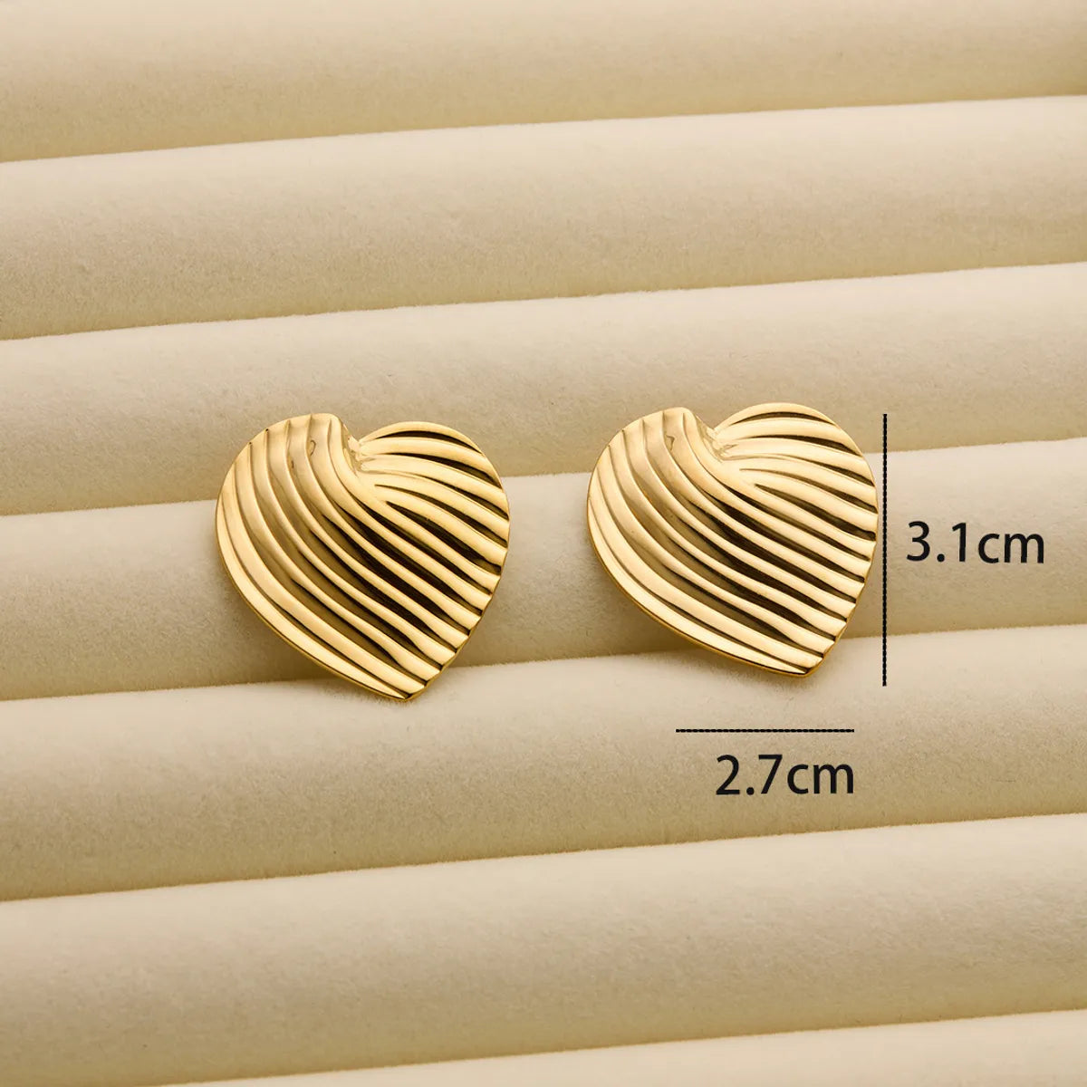 1 Pair Simple Style C Shape Heart Shape Rhombus Titanium Steel Ear Studs