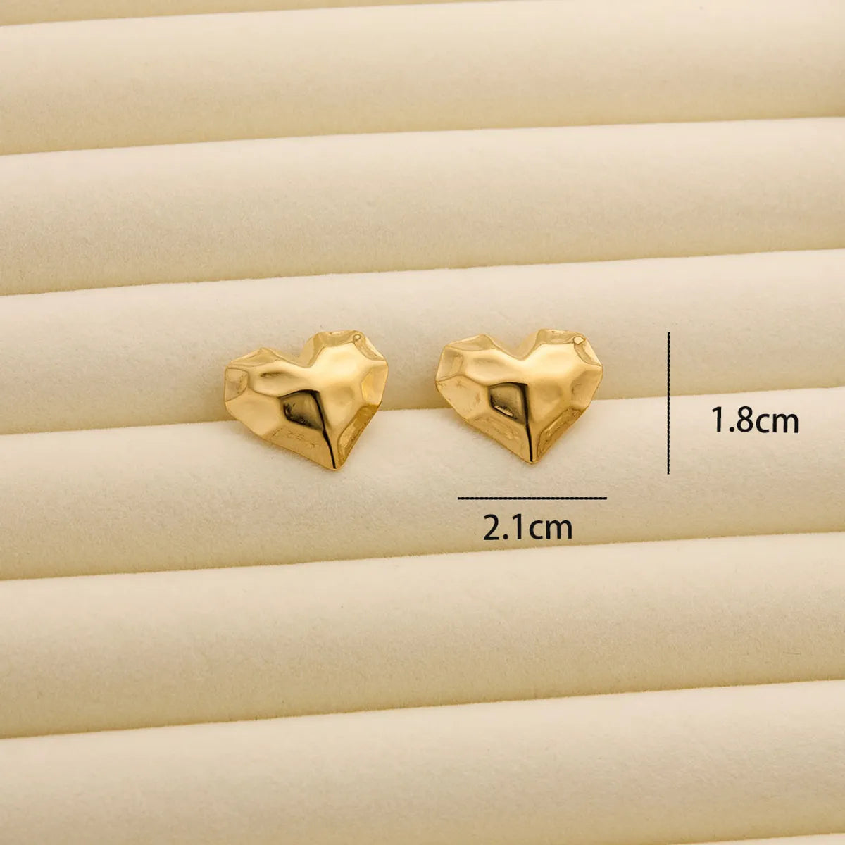 1 Pair Simple Style C Shape Heart Shape Rhombus Titanium Steel Ear Studs