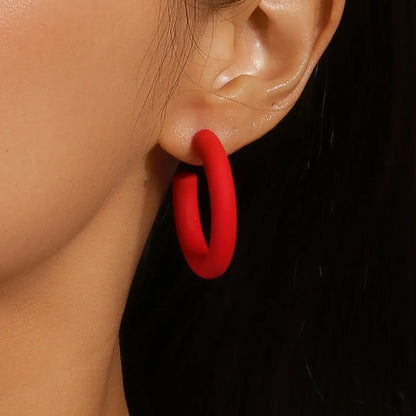 1 Pair Simple Style C Shape Plastic Ear Studs