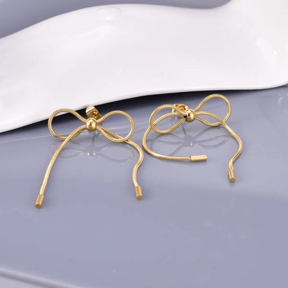 1 Pair Simple Style C Shape Plating 304 Stainless Steel Titanium Steel 18K Gold Plated Ear Studs