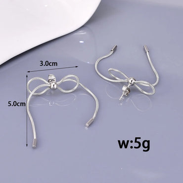 1 Pair Simple Style C Shape Plating 304 Stainless Steel Titanium Steel 18K Gold Plated Ear Studs