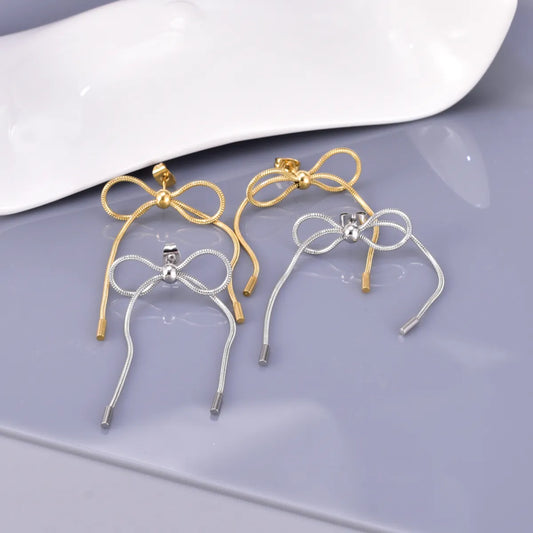 1 Pair Simple Style C Shape Plating 304 Stainless Steel Titanium Steel 18K Gold Plated Ear Studs