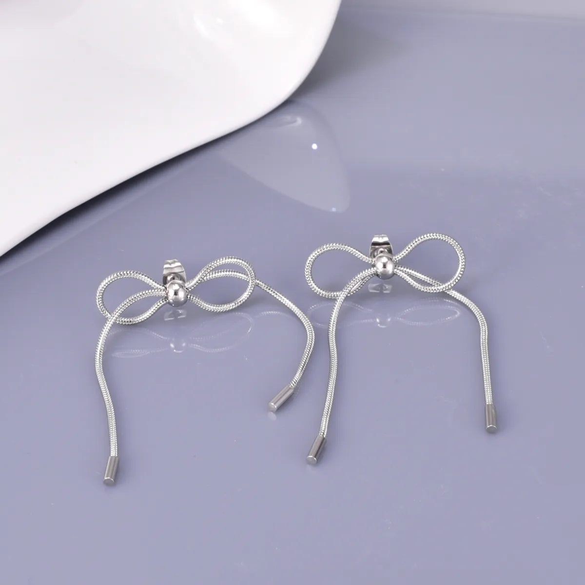 1 Pair Simple Style C Shape Plating 304 Stainless Steel Titanium Steel 18K Gold Plated Ear Studs