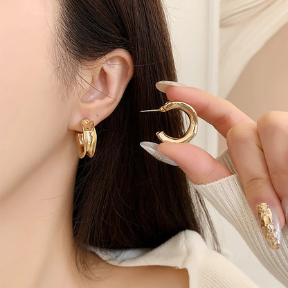 1 Pair Simple Style C Shape Plating Alloy Ear Cuffs Ear Studs