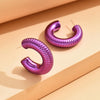 1 Pair Simple Style C Shape Plating Arylic Ear Studs