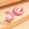 1 Pair Simple Style C Shape Plating Arylic Ear Studs