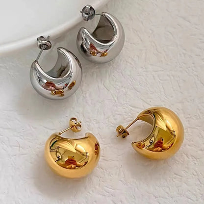 1 Pair Simple Style C Shape Plating Copper Ear Studs