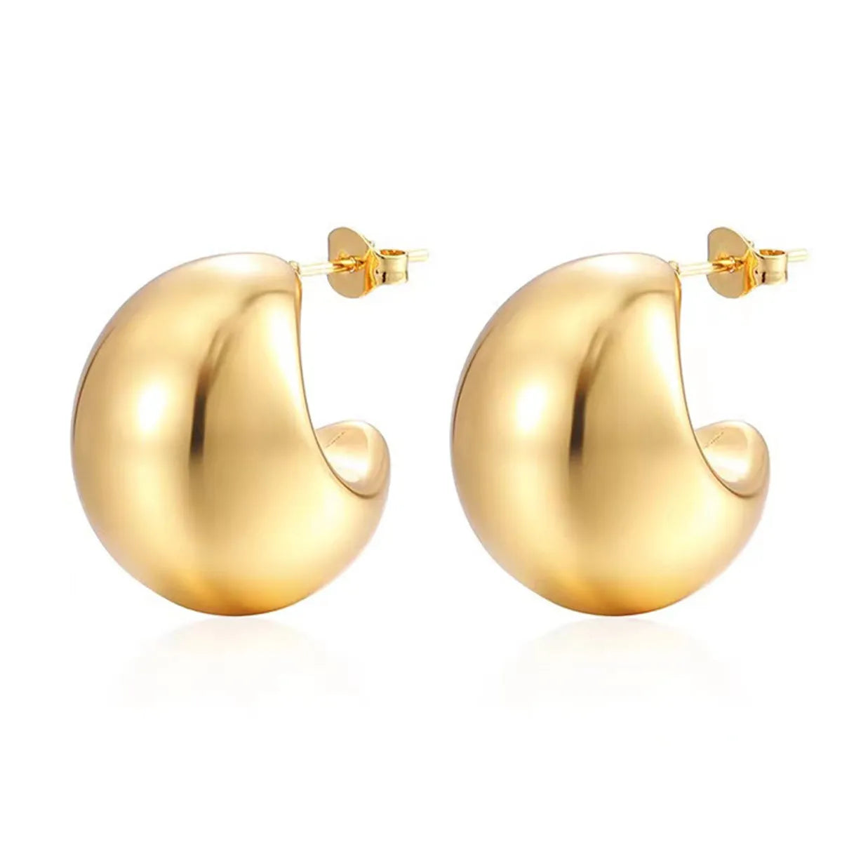 1 Pair Simple Style C Shape Plating Copper Ear Studs