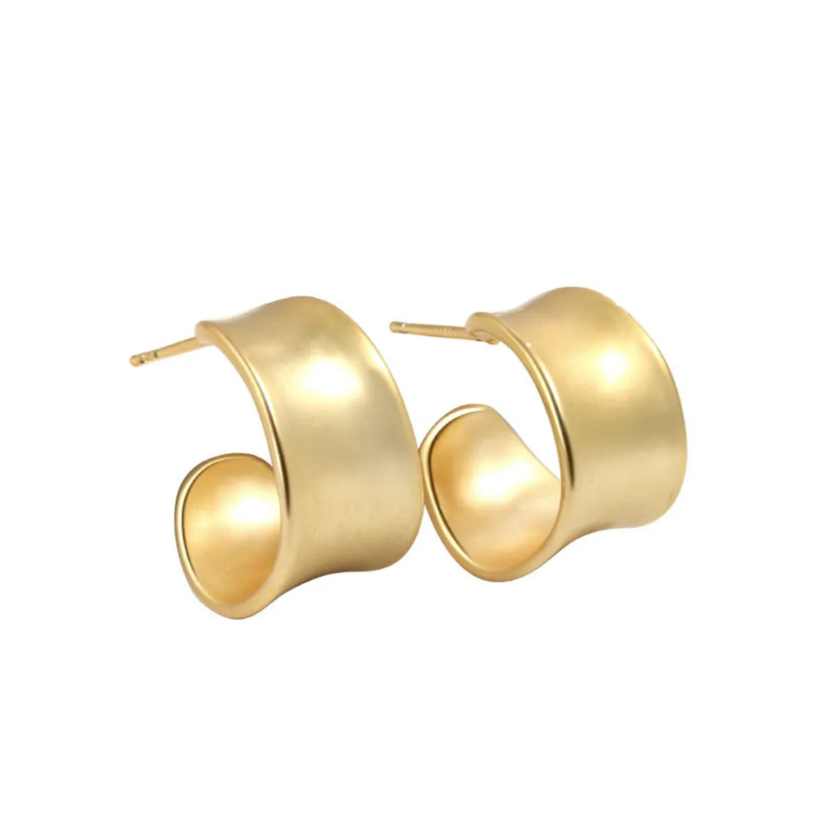 1 Pair Simple Style C Shape Plating Copper Ear Studs