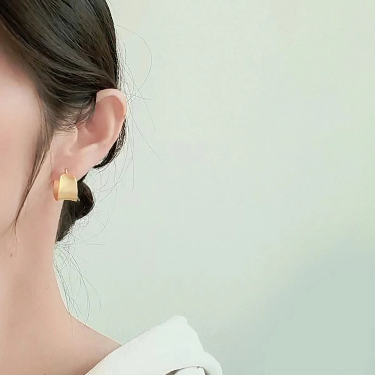 1 Pair Simple Style C Shape Plating Copper Ear Studs