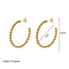 1 Pair Simple Style C Shape 304 Stainless Steel 18K Gold Plated Ear Studs