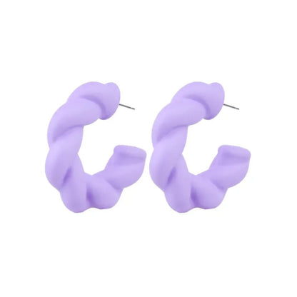 1 Pair Simple Style C Shape Twist Arylic Ear Studs