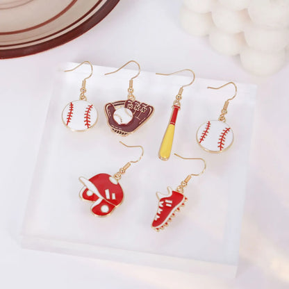 1 Pair Simple Style Cartoon Character Enamel Zinc Alloy Drop Earrings