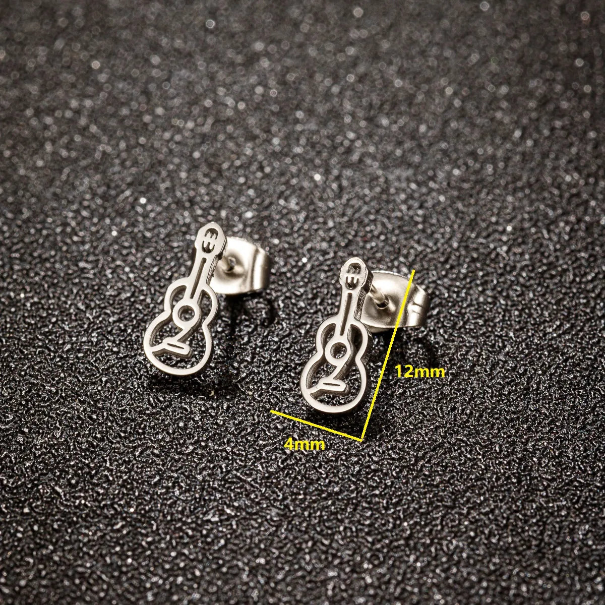 1 Pair Simple Style Cello Polishing Plating Hollow Out Stainless Steel 18k Gold Plated Ear Studs