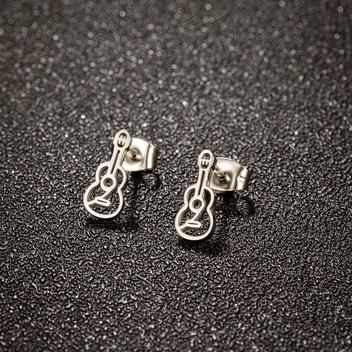 1 Pair Simple Style Cello Polishing Plating Hollow Out Stainless Steel 18k Gold Plated Ear Studs