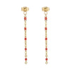 1 Pair Simple Style Chain Plating Chain Stainless Steel 18K Gold Plated Drop Earrings